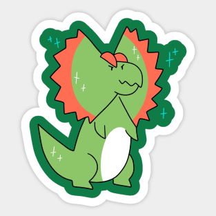 Sparkly Dilophosaurus Sticker